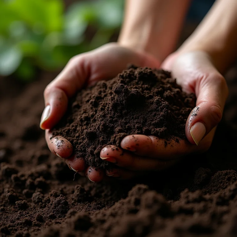 Solo sendo preparado com composto orgânico para plantio de aipim