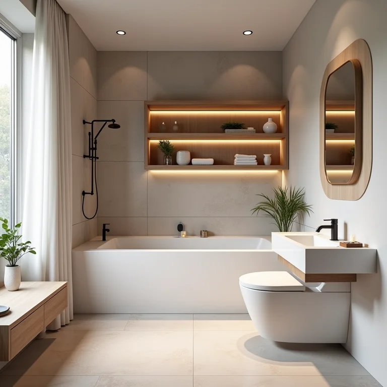 Soluções de otimização de espaço em banheiro pequeno