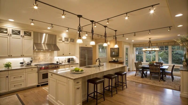 Trilhos de Spots na Cozinha: Iluminação Funcional e Moderna para o Seu Espaço Gourmet - inspiração