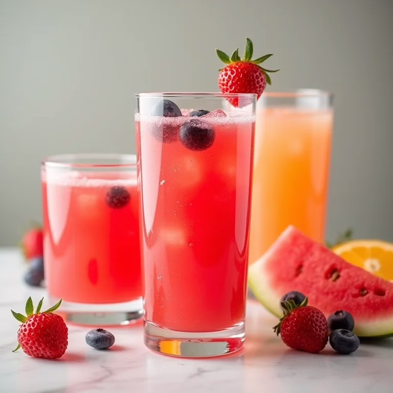 Suco de casca de melancia com outras frutas e vegetais