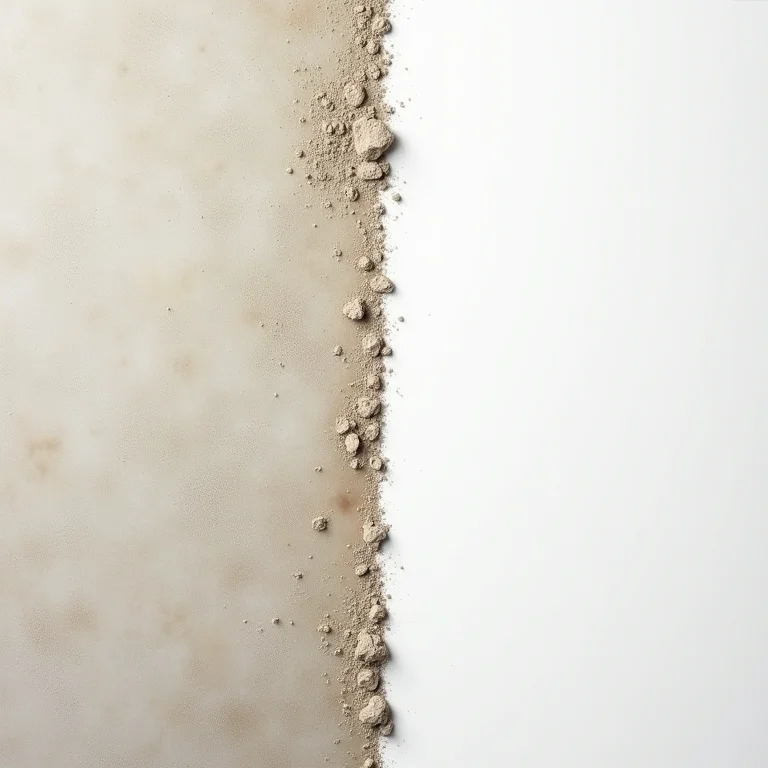 Superfície suja antes e depois da limpeza