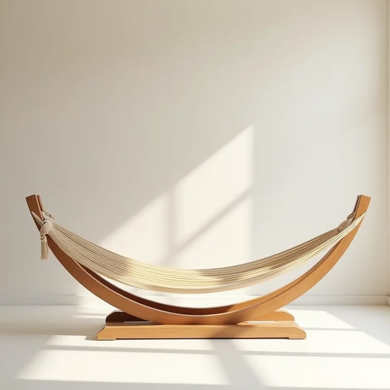 Suportes de madeira para rede de descanso com design elegante