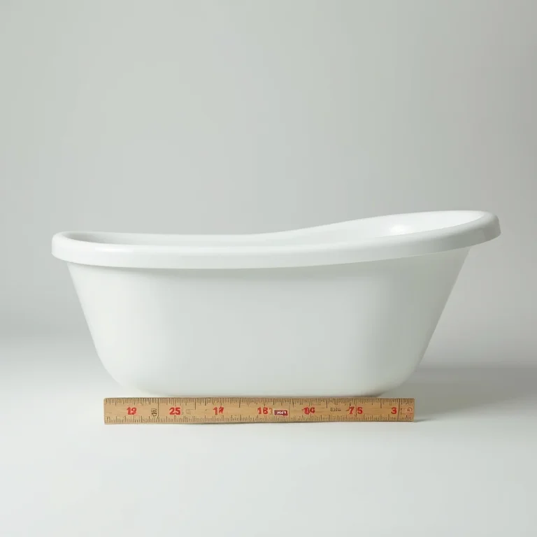 Tamanho e dimensões de uma banheira para bebês.