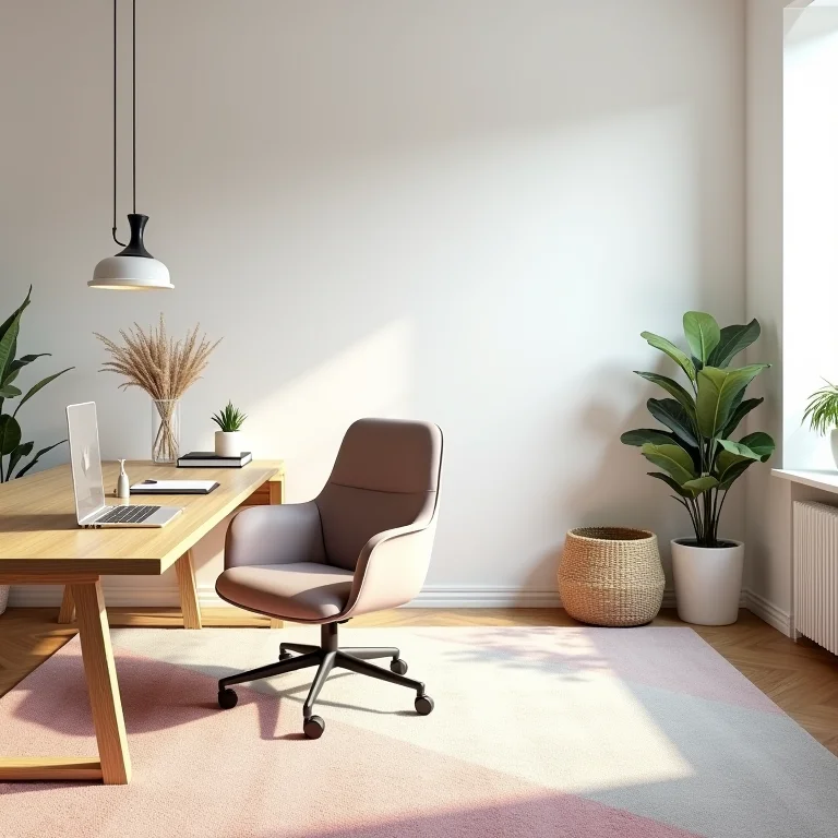 Tapete combinado com móveis e acessórios