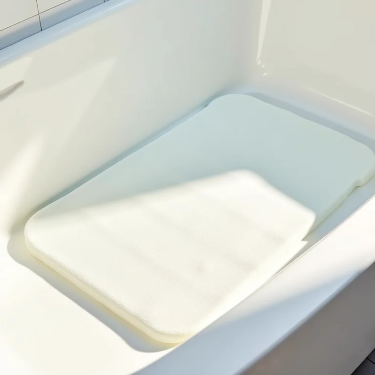 Tapete de espuma de memória com base antiderrapante para banheiro.