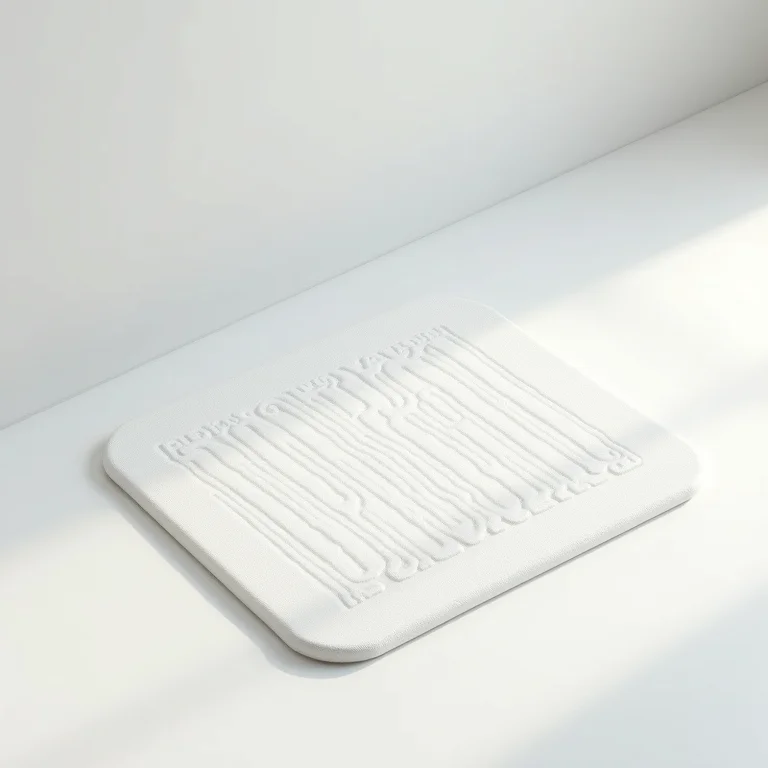 Tapete de PVC antiderrapante para banheiro.