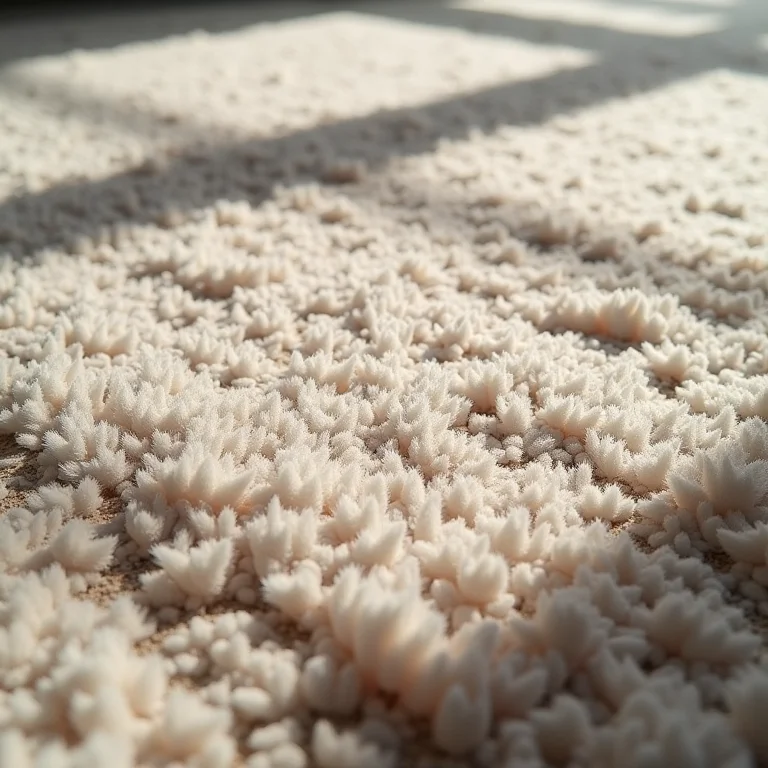 Tapete macio com textura geométrica.