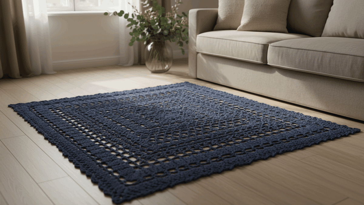 Tapete de Crochê: Charme Artesanal e Cores Vibrantes para Alegrar Seu Espaço - detalhe