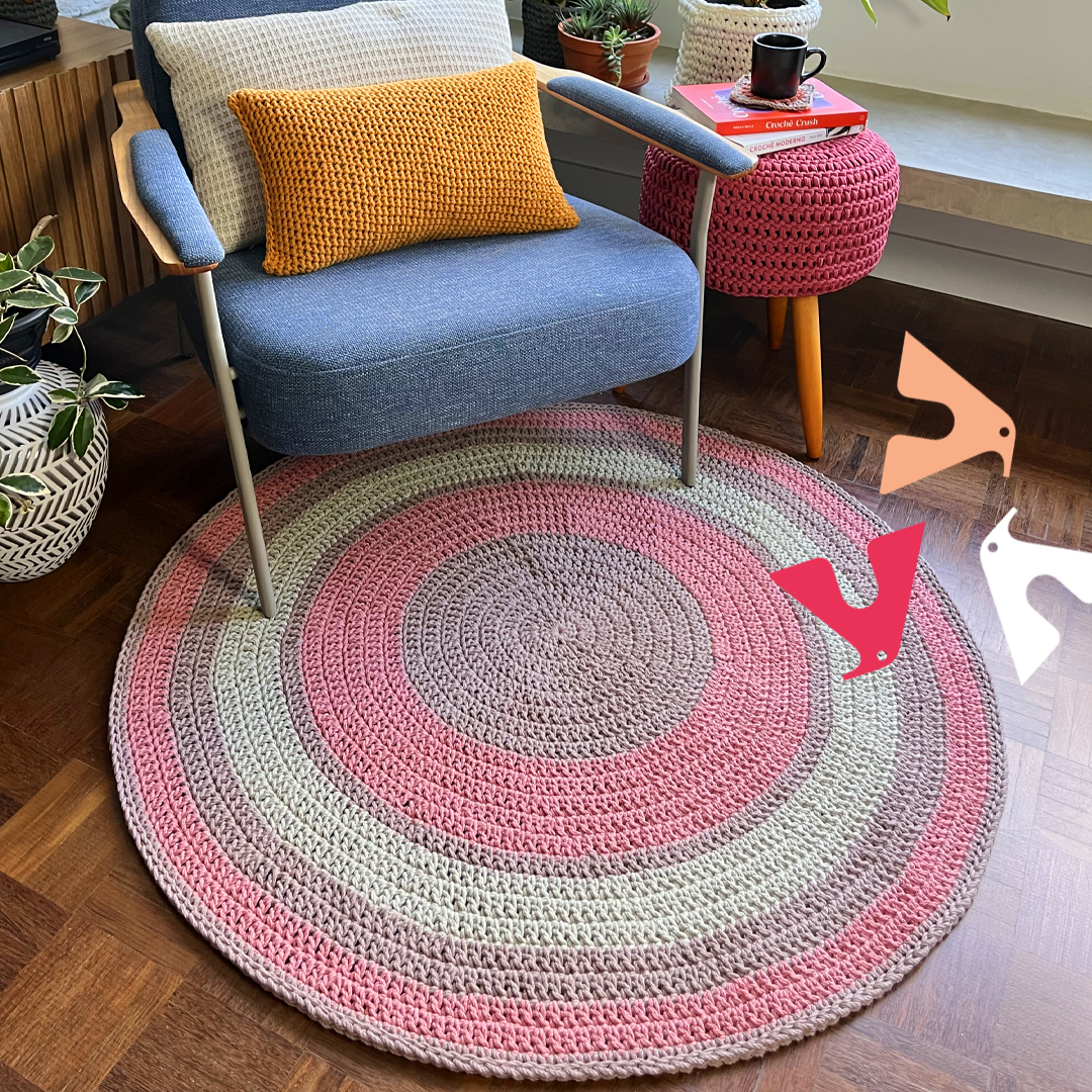 Tapete Redondo de Crochê: Feito à Mão com Amor - inspiração