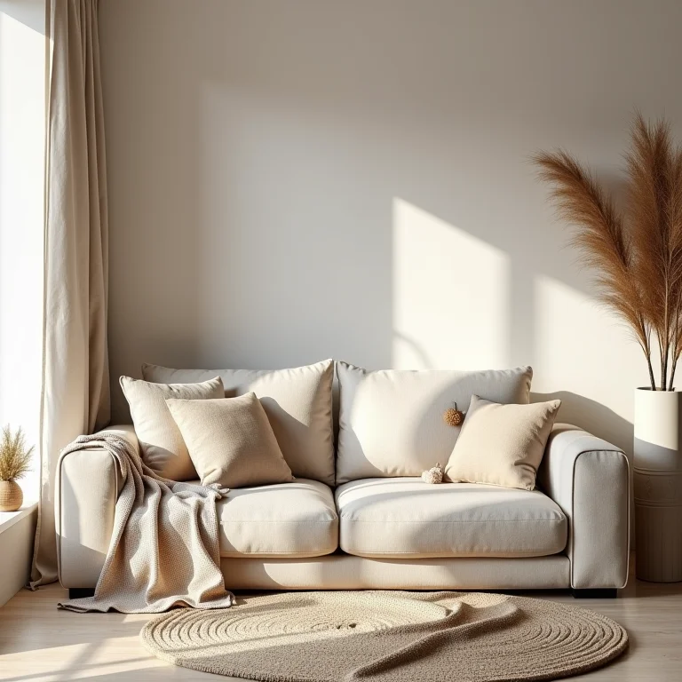 Tecidos para decoração praiana: linho, algodão e juta em tons neutros.