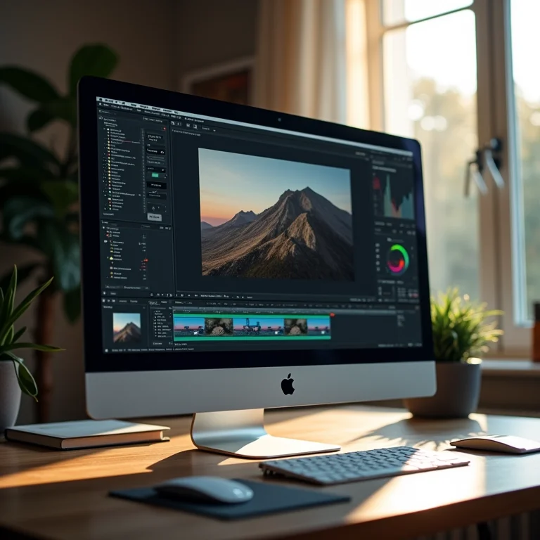 Tela de computador mostrando software de edição de imagem.