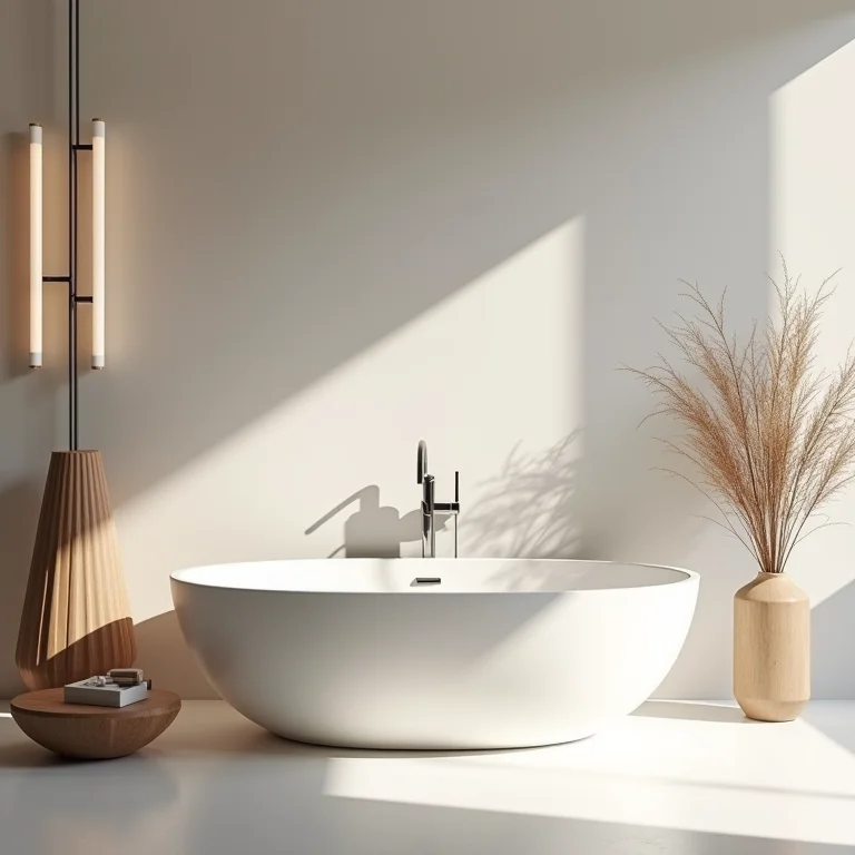 Tendências de decoração em um banheiro de alto padrão.