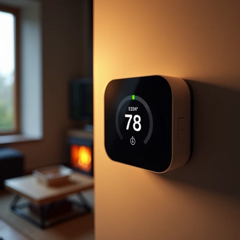 Termostato mostrando temperatura mais baixa para economia de energia.