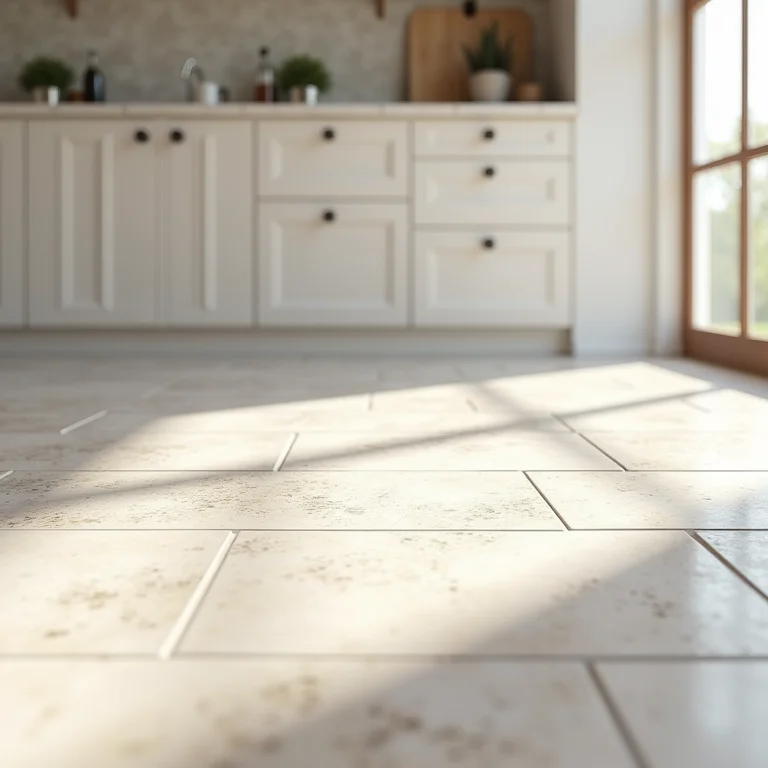 Teste de resistência em piso de cozinha