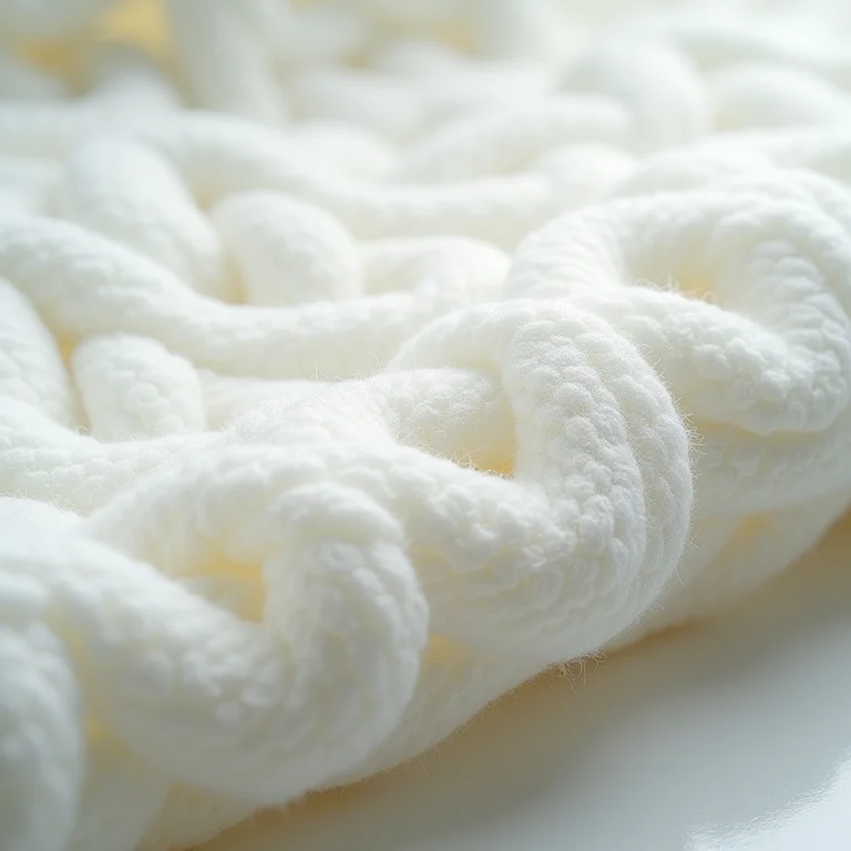 Textura detalhada de uma manta acústica de lã de vidro