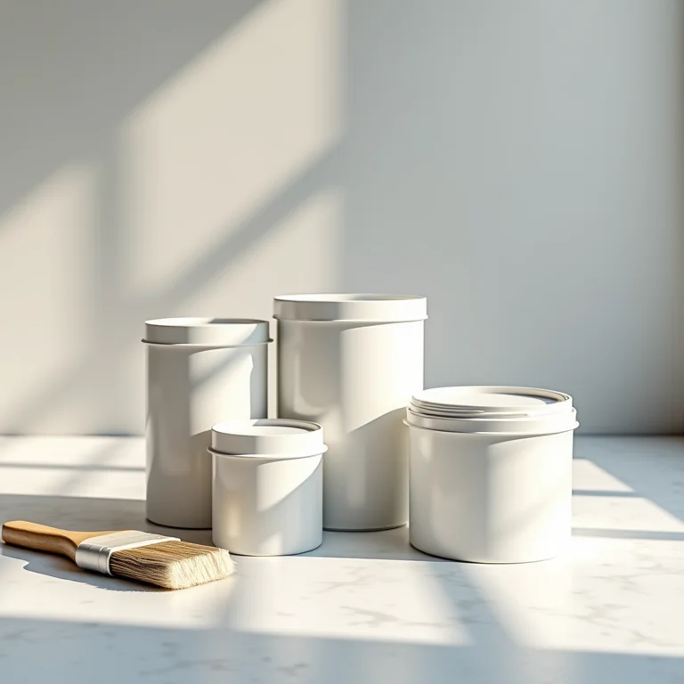 Tintas epóxi e produtos impermeabilizantes em embalagens minimalistas