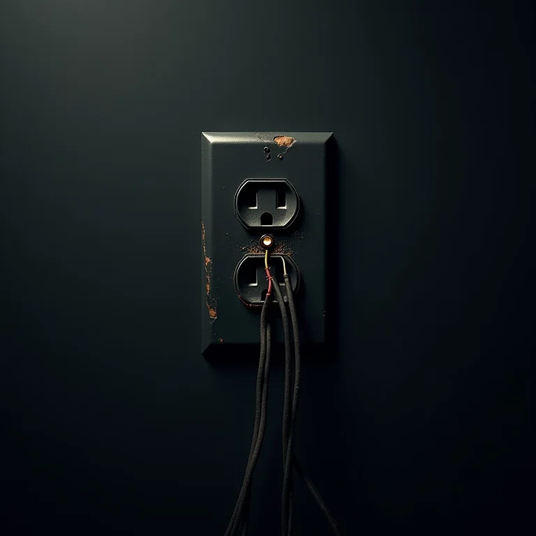 Tomada danificada sem aterramento