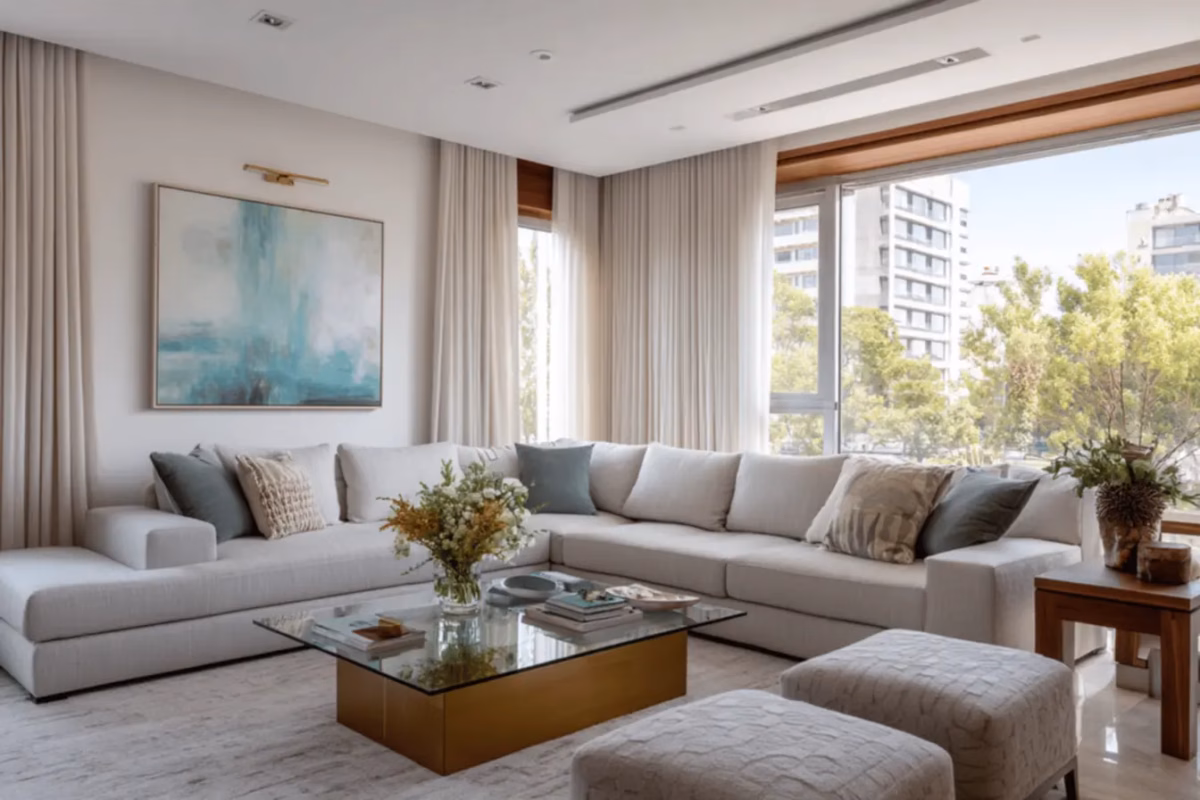 Tour com Foco na Iluminação Natural e Cortinas de Voil - inspiração