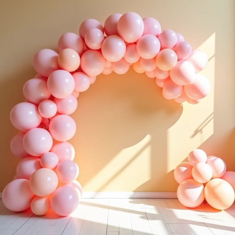 Tutorial passo a passo para criar um arco de balões para festa infantil com balões de diversas cores e tamanhos.