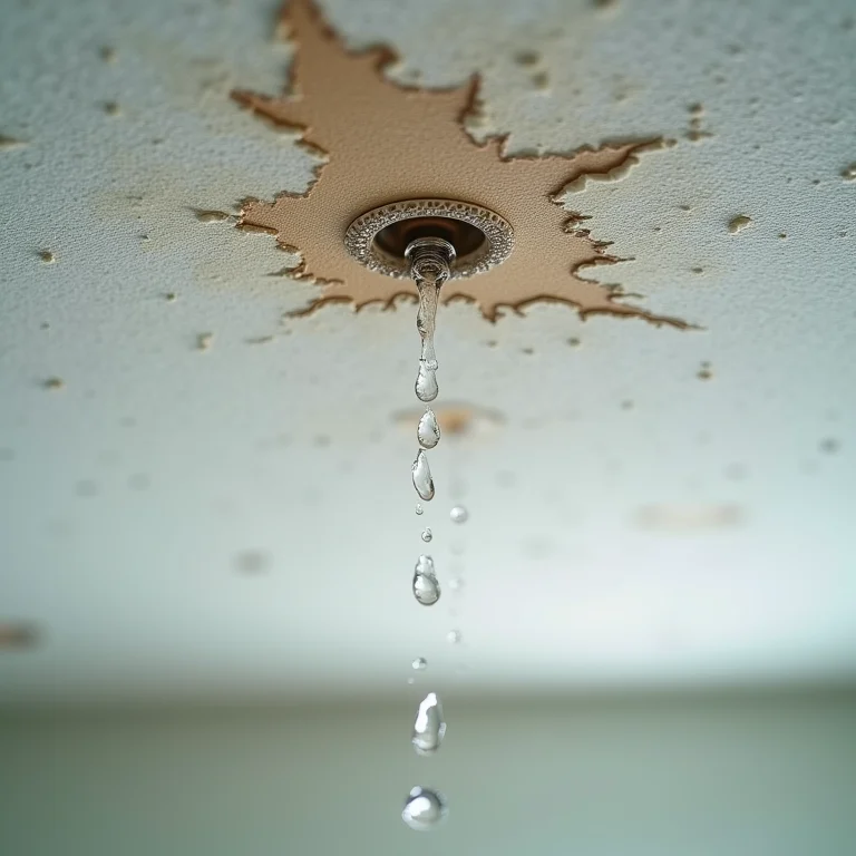 Umidade danificando forro de gesso.