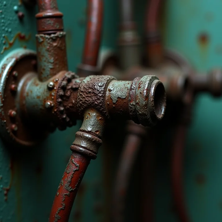 Umidade e corrosão danificando fiação