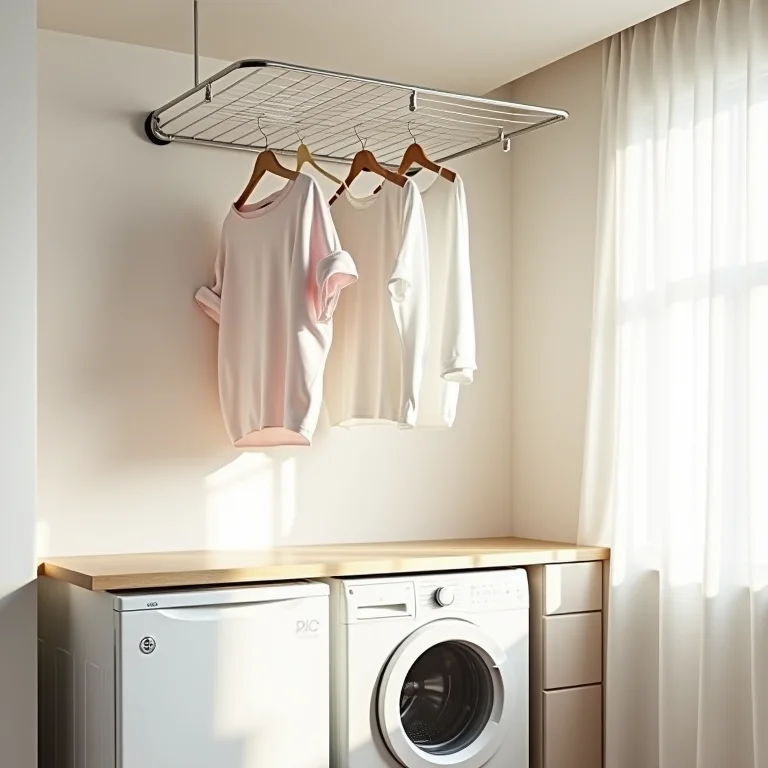 Vantagens de usar varal de teto em apartamentos pequenos