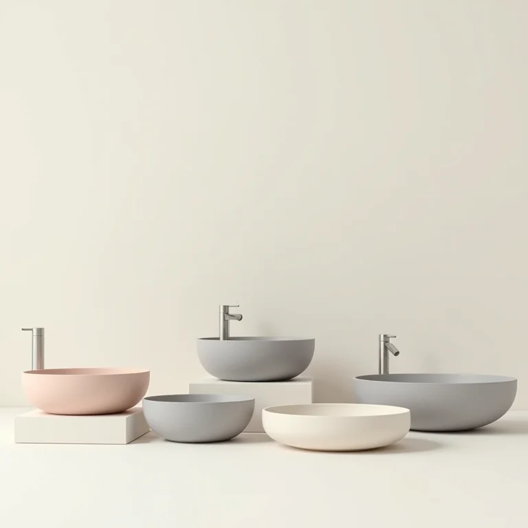 Variedade de cubas de louça para lavabo