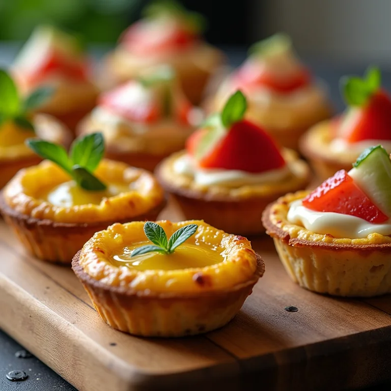 Variedade de petiscos em tábua de madeira para chá de panela