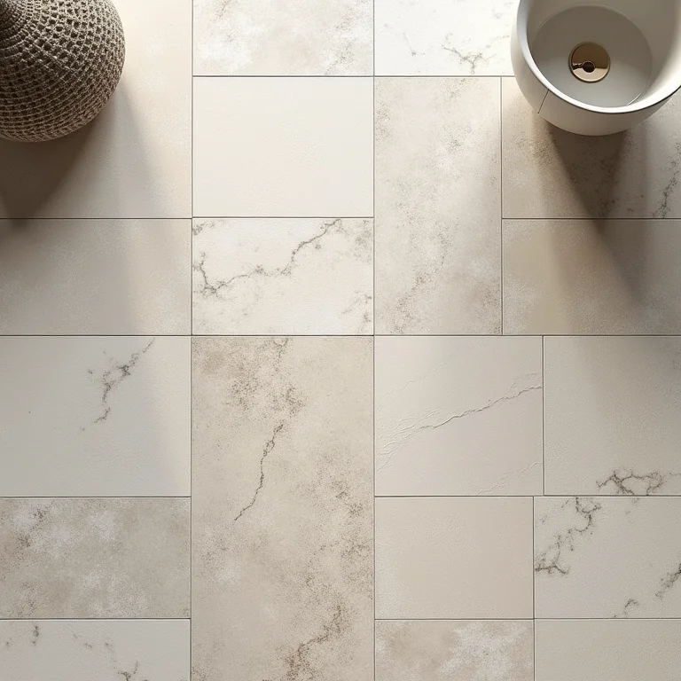 Variedade de porcelanatos texturizados para box de banheiro.