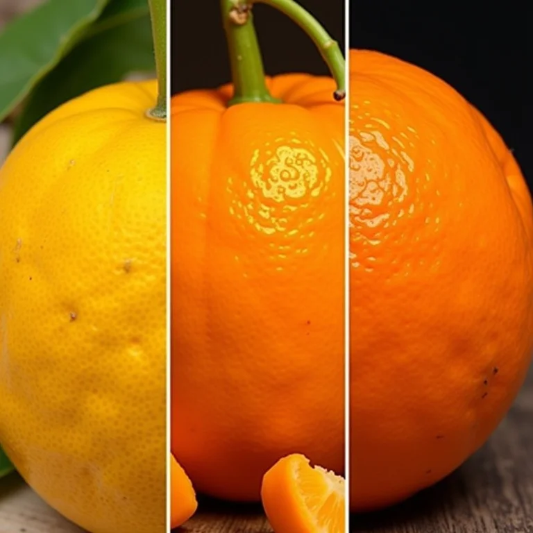 Variedades de laranjas e suas cascas