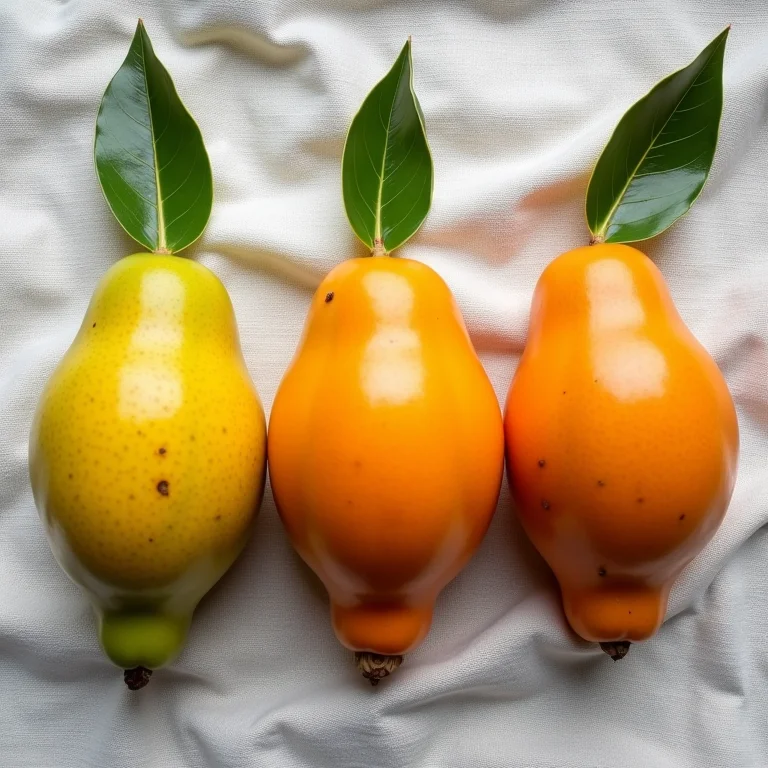 Variedades de pitangueira em close-up.