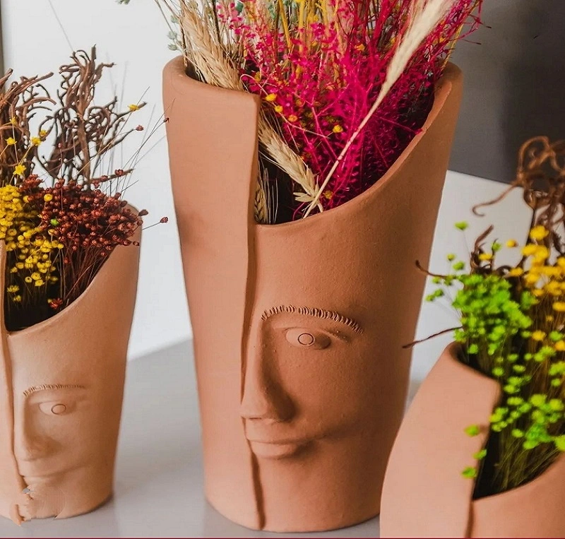 Vasos de Cerâmica Artesanal com Texturas Naturais - inspiração