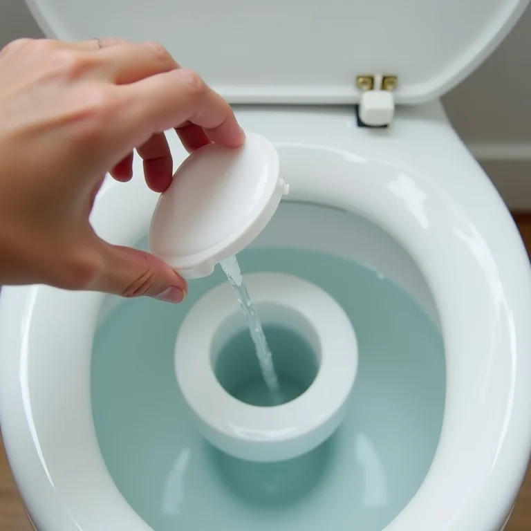 Vedação do obturador em uma caixa acoplada.