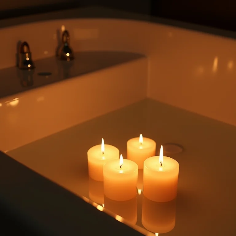 Velas aromáticas para um ambiente aconchegante e relaxante no banheiro
