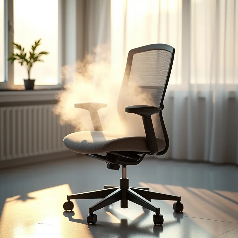 Ventilação e respirabilidade da tela mesh em cadeira de escritório