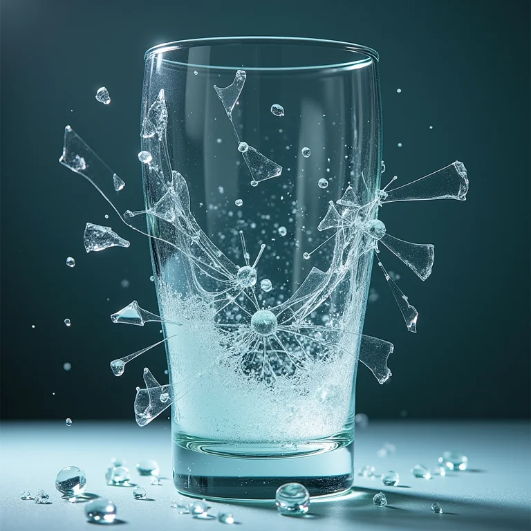 Vidro Blindex quebrado demonstrando segurança