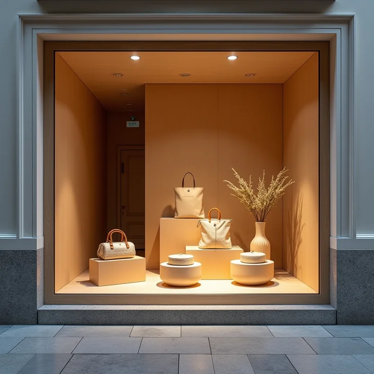 Vitrine irresistível de uma loja pequena.