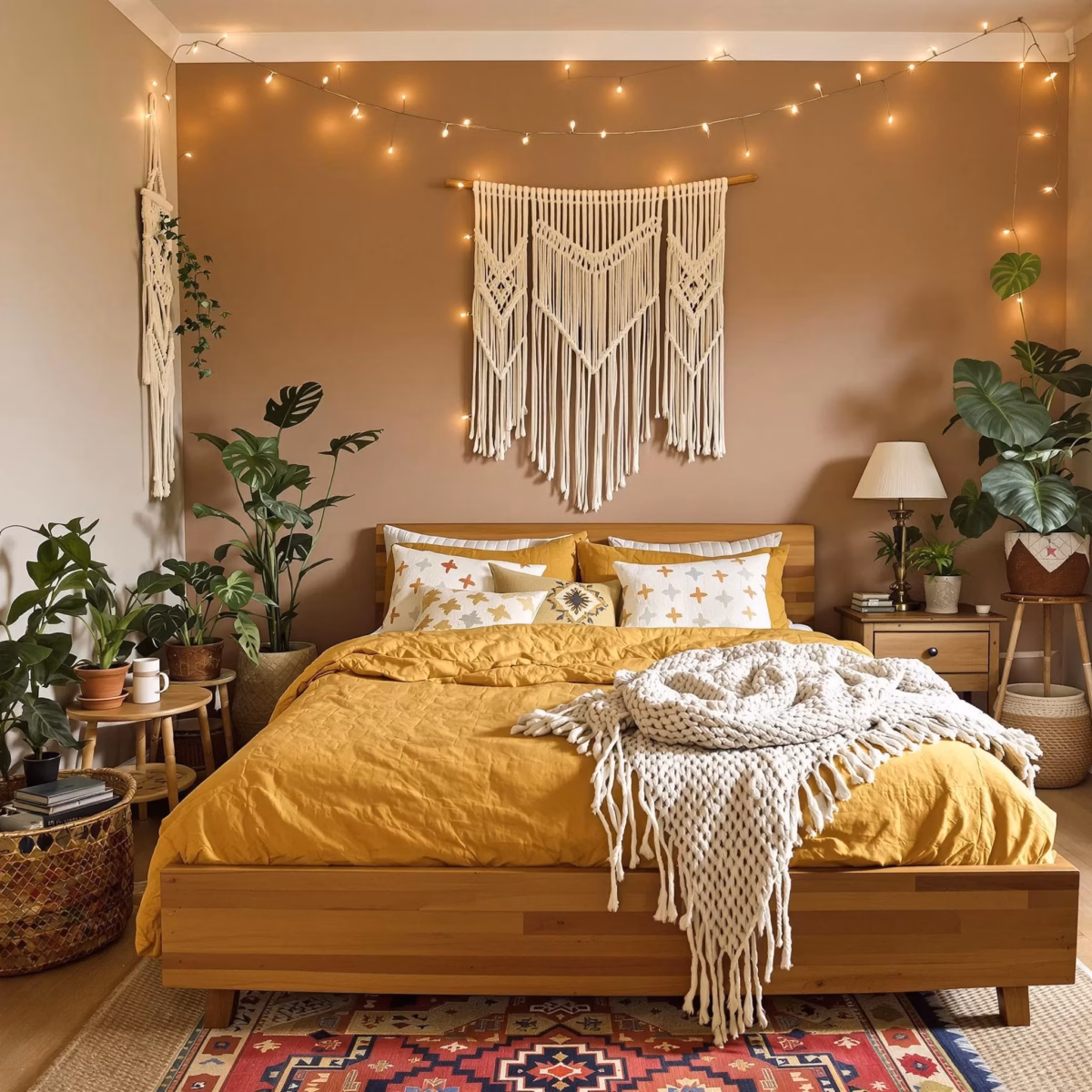Refúgio Boêmio: Decoração de Quarto com Estilo Boho Chic - detalhe