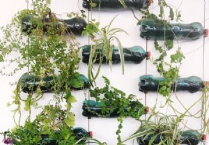 Com Garrafas PET Recicladas e Vibrantes - detalhe