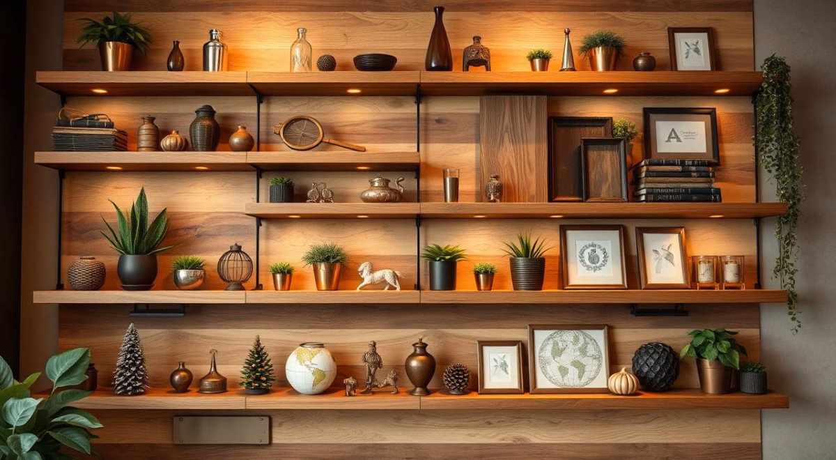 Prateleiras Abertas Otimizadas: Expondo o Essencial com Charme - detalhe