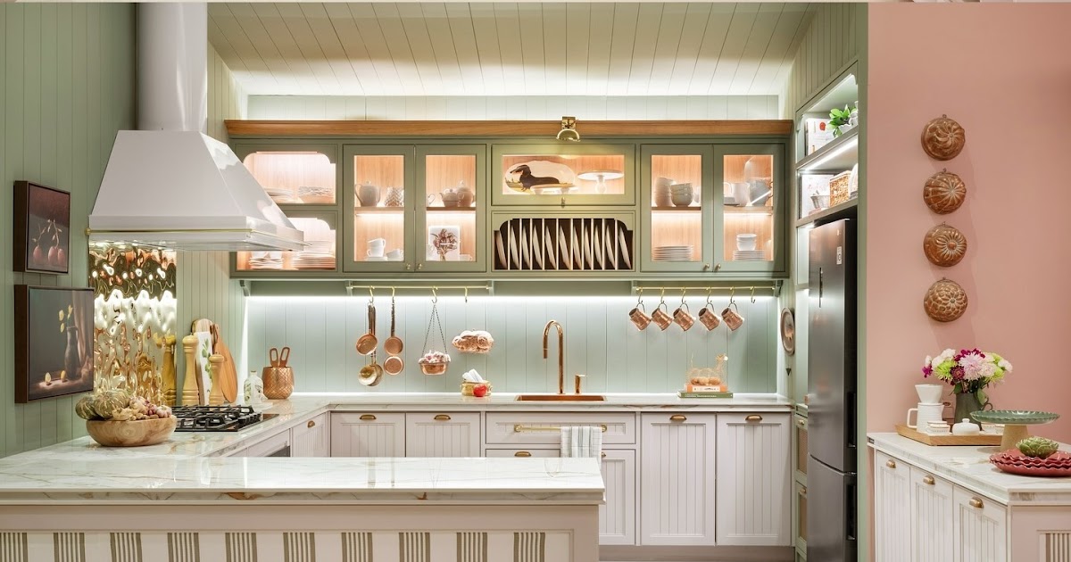 Cozinha Clean: Armários com Acabamento Laqueado e Iluminação LED! - ideia