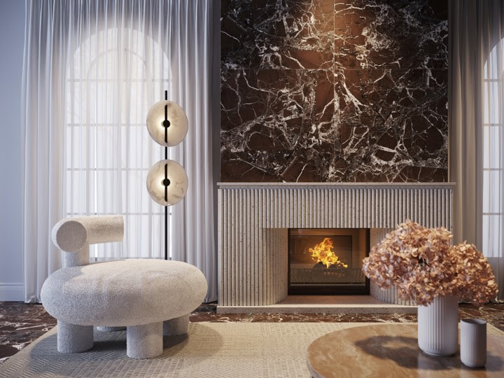 Revestimento de lareira: elegância e calor em um só lugar - ideia