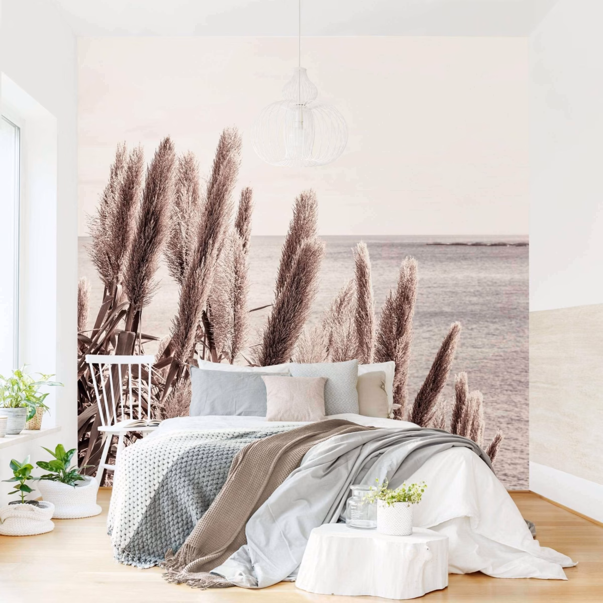 Refúgio Tropical: Papel de Parede com Estampa Botânica - detalhe