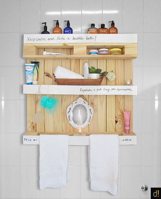 Armário de Banheiro Pequeno DIY com Pallets Reciclados: Sustentabilidade e Estilo! - detalhe