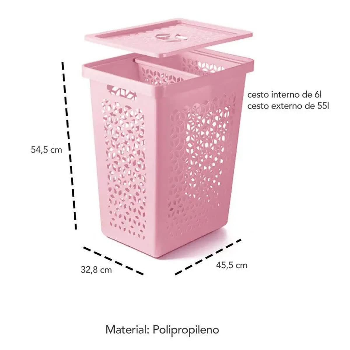 Cesto com Separador e Estampa Floral: Alegria no Ambiente! - ideia