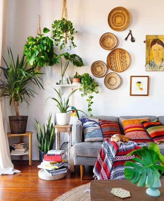 Decoração Boho Chic com Plantas e Elementos Artesanais - detalhe