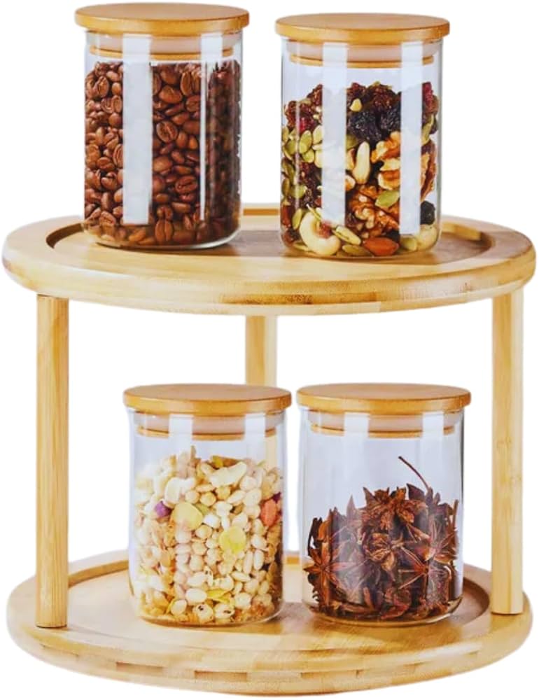 Organização Relax: Potes de Vidro e Tampas de Bambu - ideia