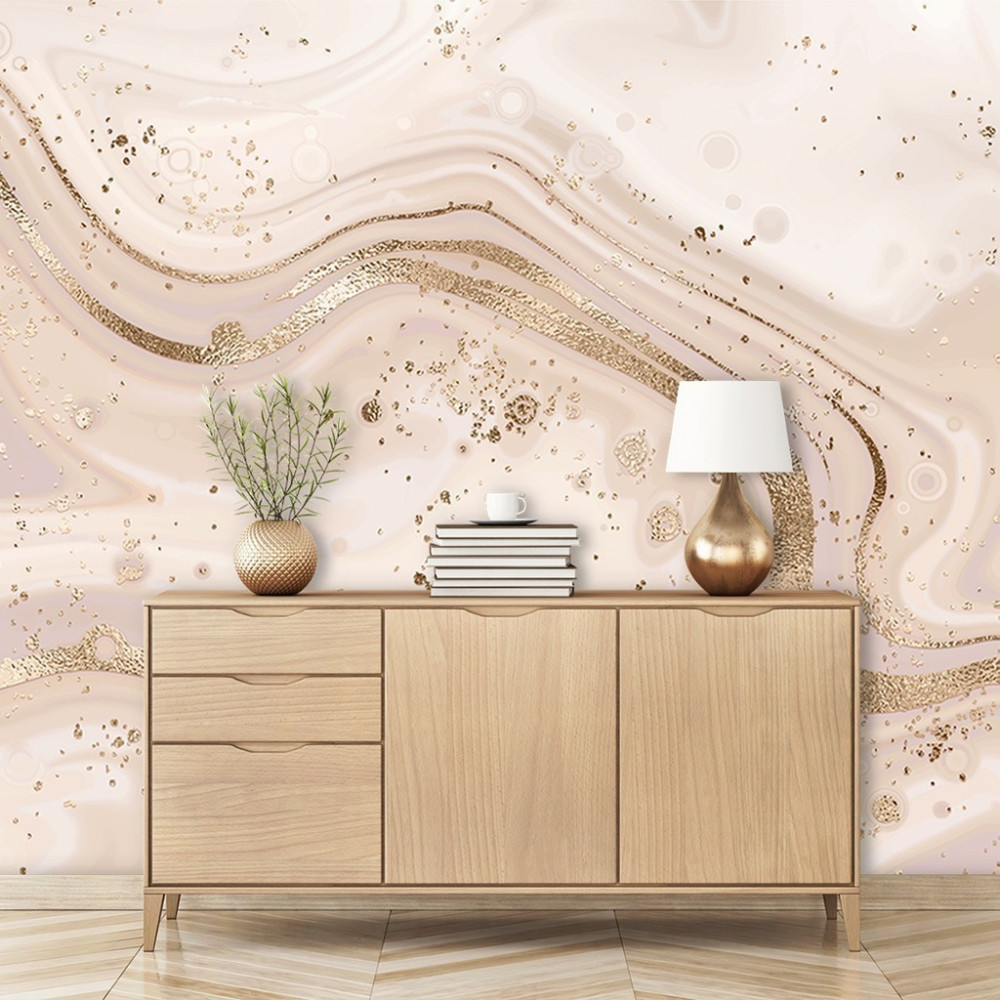 Papel de Parede com Detalhes Metalizados: Um Toque de Glamour e Sofisticação - detalhe