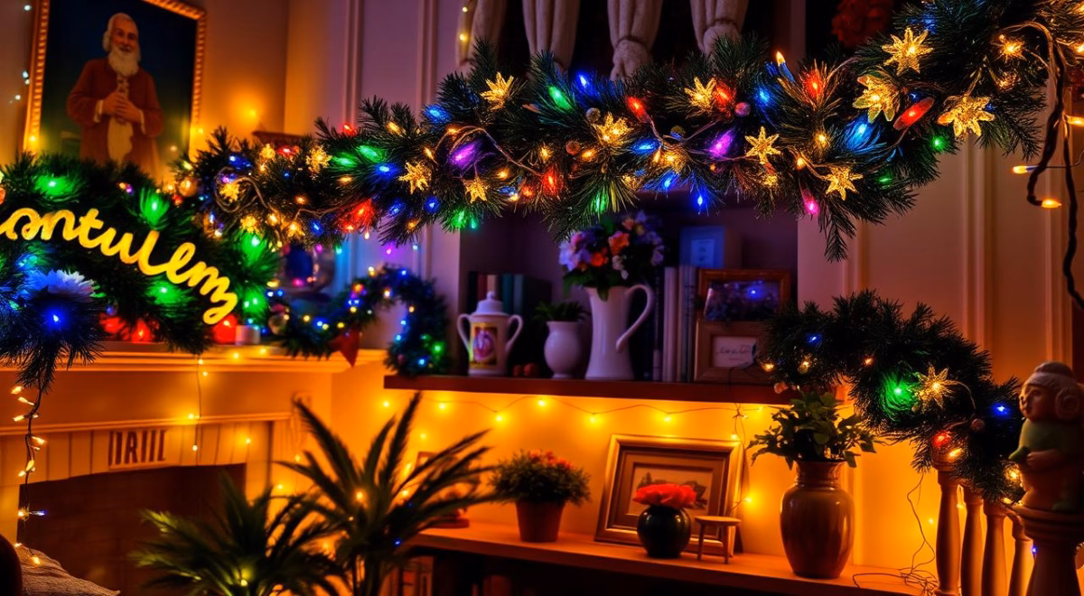 Com Luzes Pisca-Pisca: Um Toque Mágico e Aconchegante - ideia