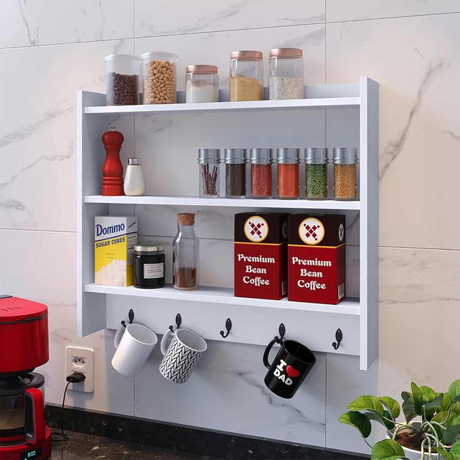 Explosão de Cores: Prateleira Pintada à Mão com Motivos Florais - detalhe